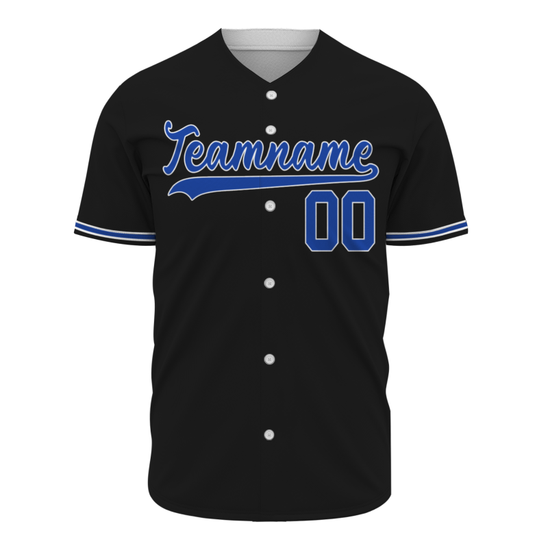 Custom Black Blue Solider Classic Style Authentic Baseball Sports Jersey