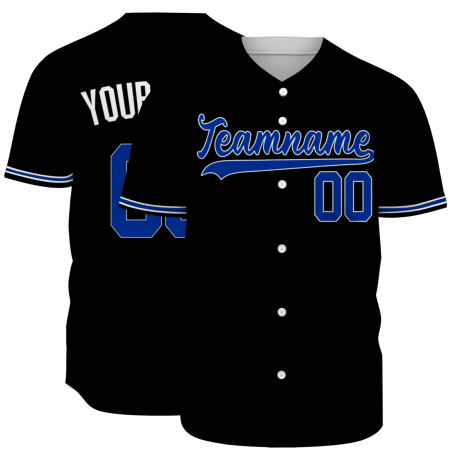 Custom Black Blue Solider Classic Style Authentic Baseball Sports Jersey