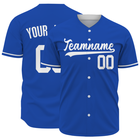 Custom Blue And White Solider Classic Style Authentic Baseball Sports Jersey