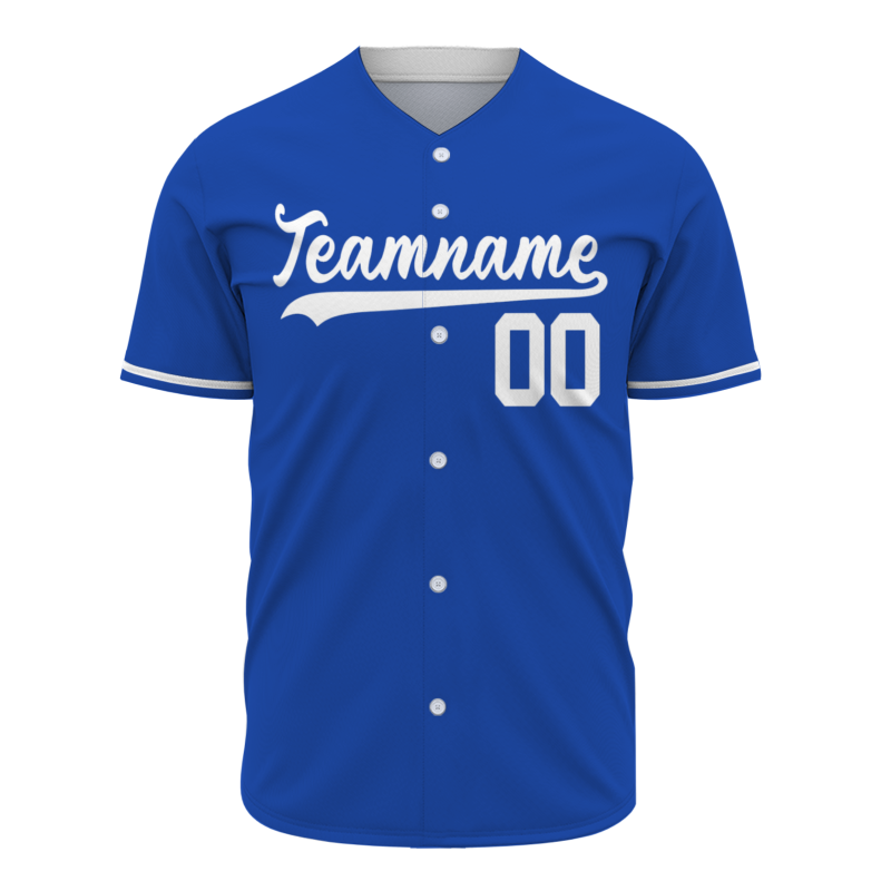 Custom Blue And White Solider Classic Style Authentic Baseball Sports Jersey