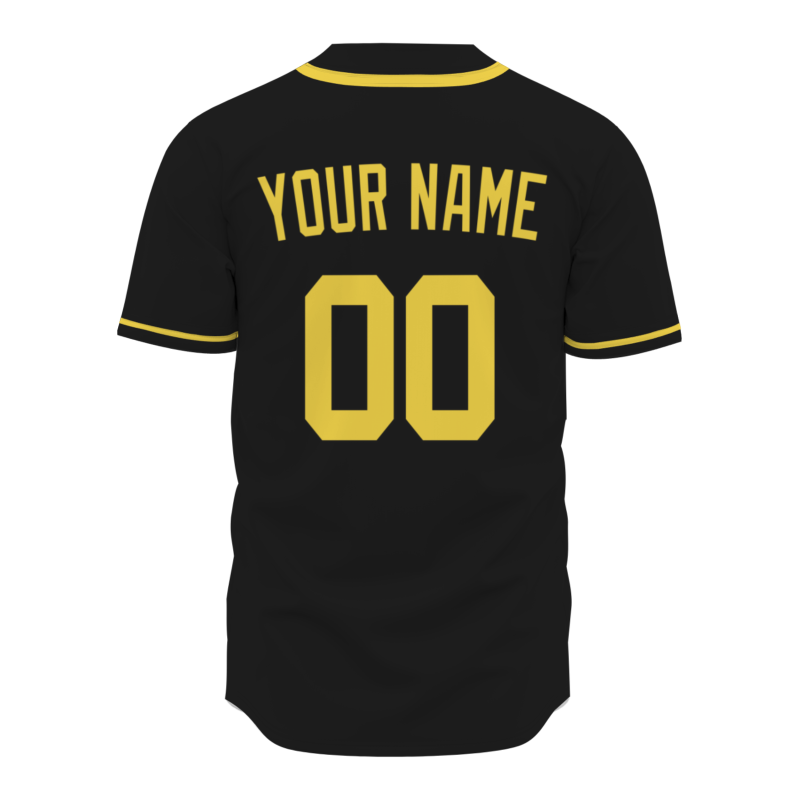 Custom Black Gold Solider Classic Style Hip Hop Authentic Baseball Sports Jersey