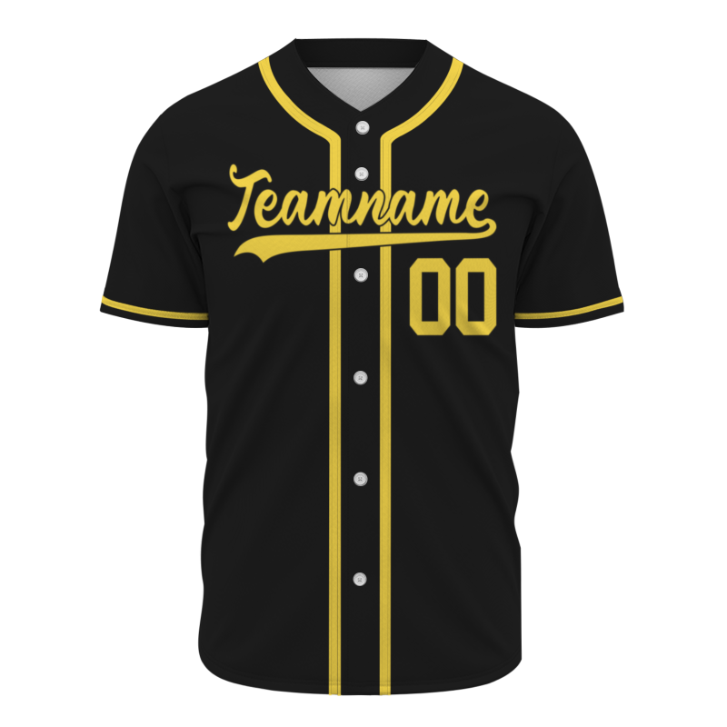 Custom Black Gold Solider Classic Style Hip Hop Authentic Baseball Sports Jersey
