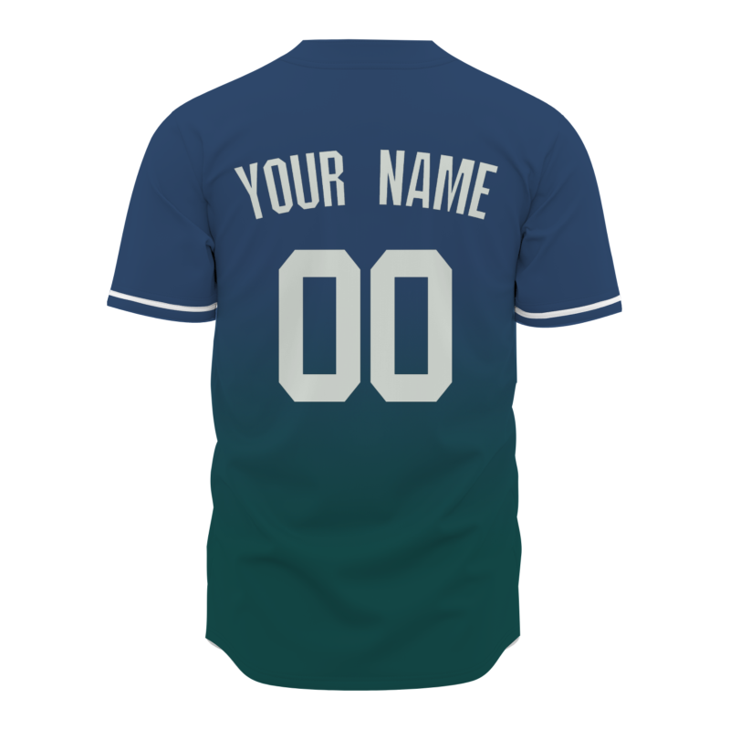 Custom Navy Blue Gradient Classic Style Fashion Design Authentic Baseball Jersey