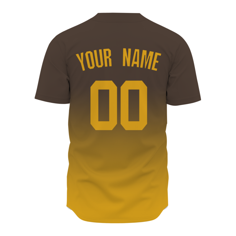 Custom Brown Orange Gradient Classic Style Fashion Design Authentic Baseball Jersey