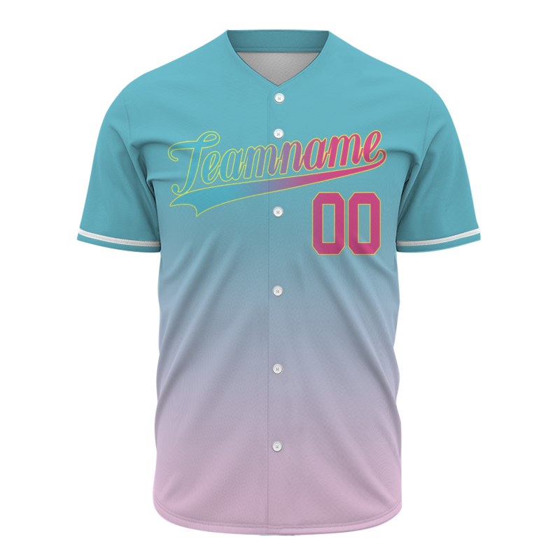 Custom Blue Purple Gradient Classic Style Fashion Design Authentic Baseball Jersey
