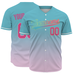 Custom Blue Purple Gradient Classic Style Fashion Design Authentic Baseball Jersey