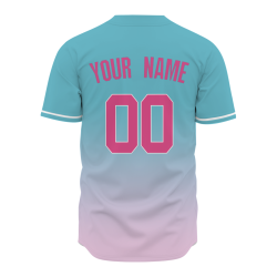 Custom Blue Purple Gradient Classic Style Fashion Design Authentic Baseball Jersey