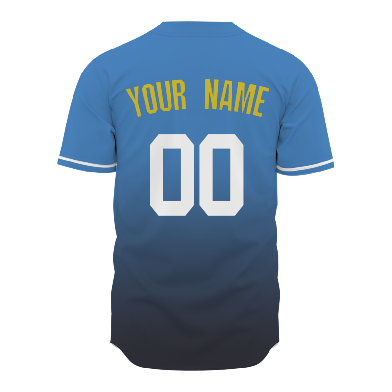 Custom Blue Black Gradient Classic Style Fashion Design Authentic Baseball Jersey