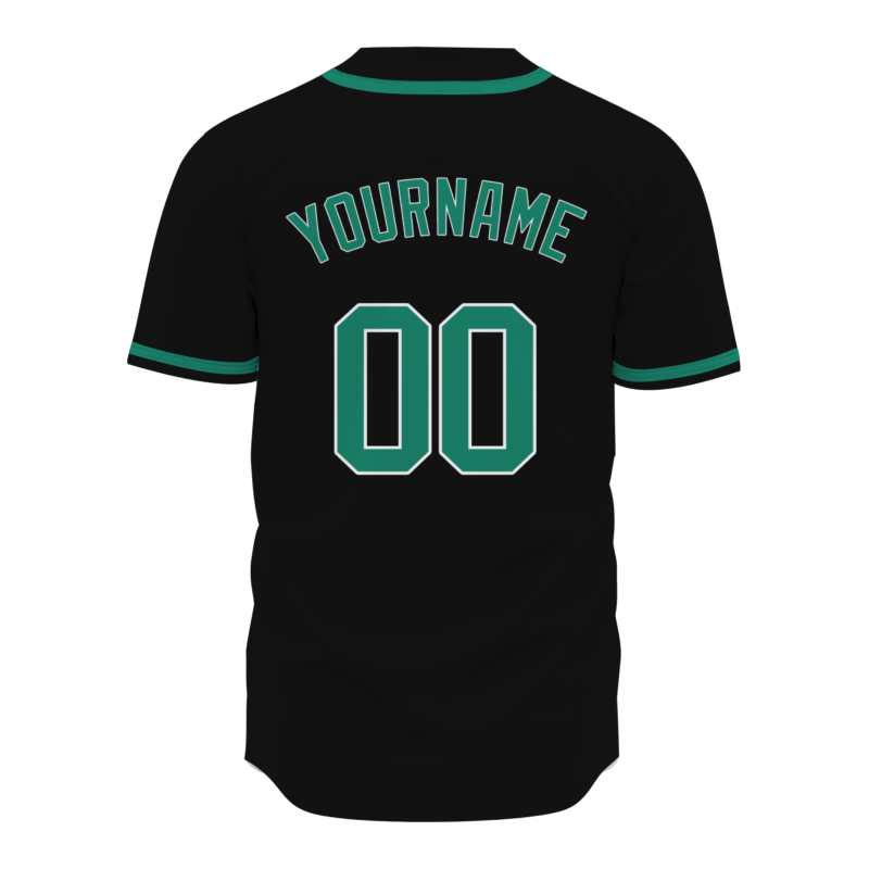 Custom Black Green Classic Style Fashion Design Authentic Baseball Jersey