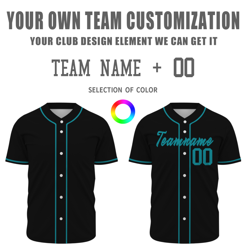 Custom Black GreenFashion Design Classic Style Authentic Baseball Jersey
