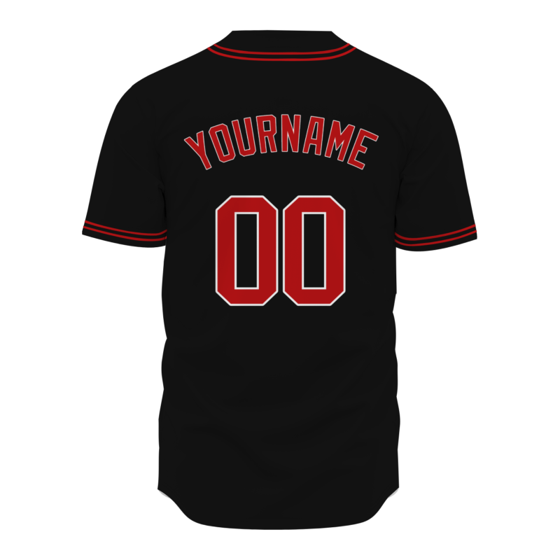 Custom Red Black Fashion Design Classic Style Authentic Baseball Jersey