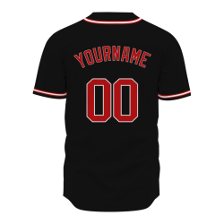 Custom Red Black White Fashion Design Classic Style Authentic Baseball Jersey
