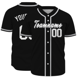 Custom Black Gray White Fashion Design Classic Style Authentic Baseball Jersey