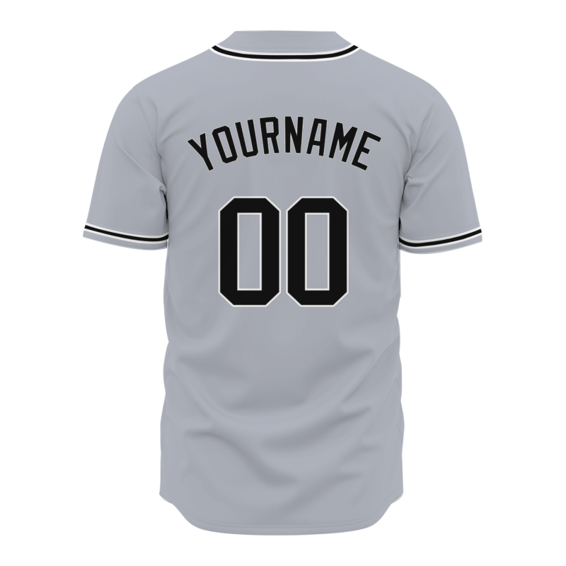 Custom Gray White-Black Baseball Jersey Personalized Fashion Classic Style Design Authentic