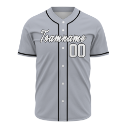 Custom  Gray Black - White Baseball Jersey Personalized Fashion Classic Style Design Authentic