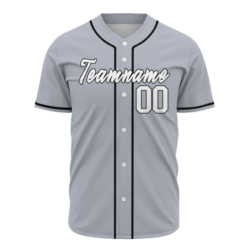 Custom  Gray Black - White Baseball Jersey Personalized Fashion Classic Style Design Authentic