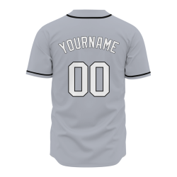 Custom  Gray Black - White Baseball Jersey Personalized Fashion Classic Style Design Authentic