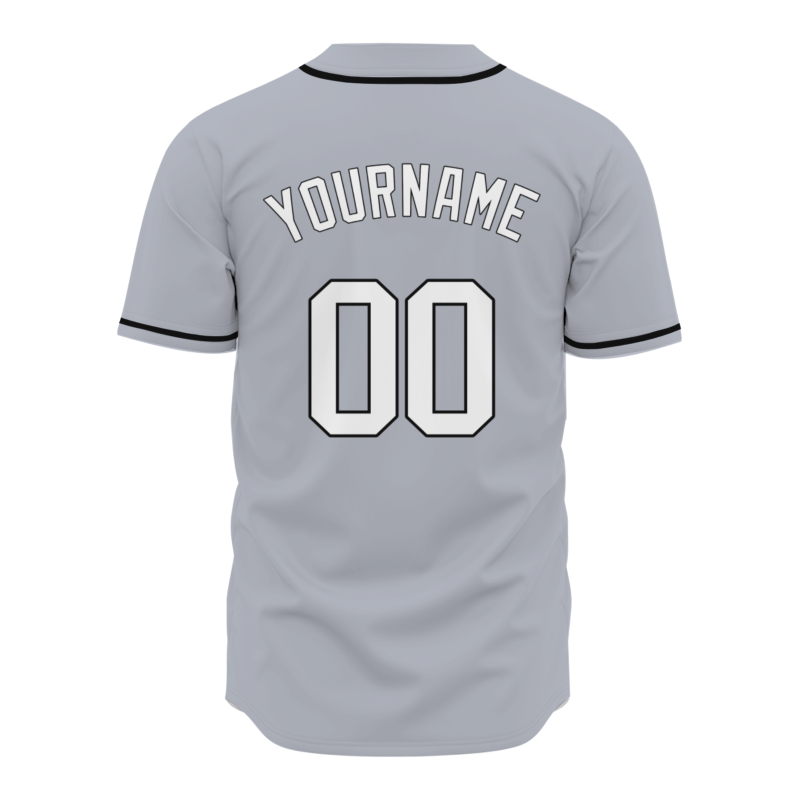 Custom  Gray Black - White Baseball Jersey Personalized Fashion Classic Style Design Authentic
