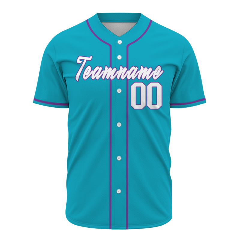 Custom  Blue White Purple Baseball Jersey Personalized Fashion Classic Style Design Authentic