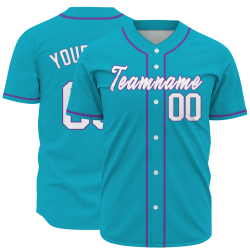 Custom  Blue White Purple Baseball Jersey Personalized Fashion Classic Style Design Authentic