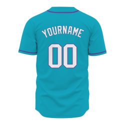 Custom  Blue White Purple Baseball Jersey Personalized Fashion Classic Style Design Authentic