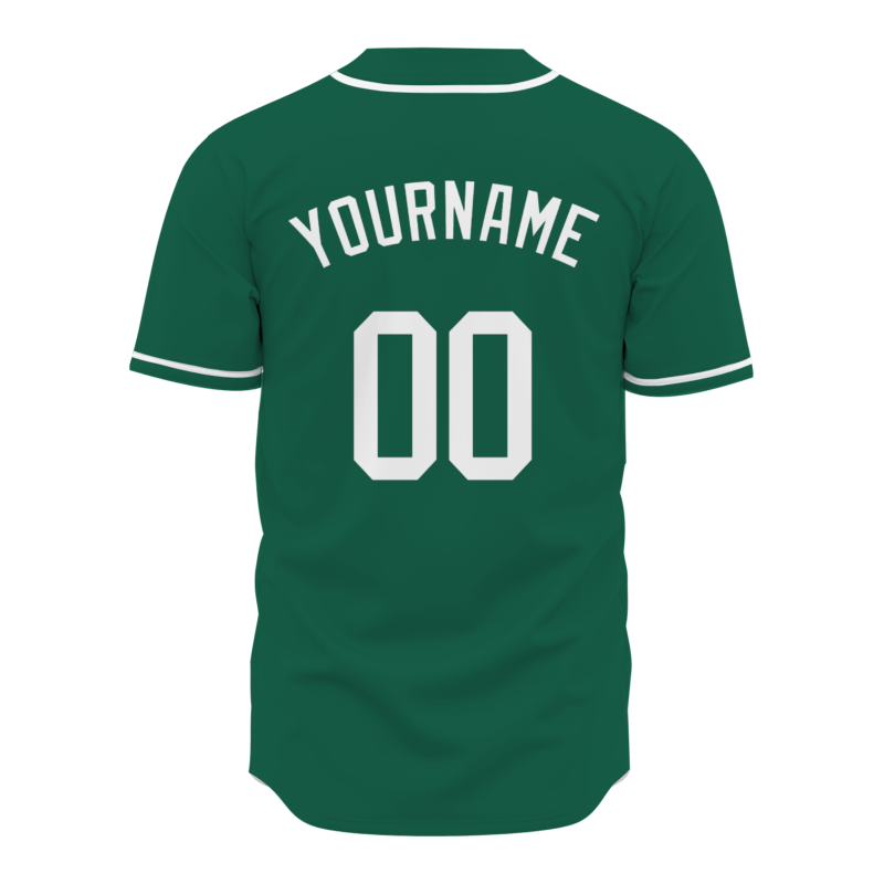 Custom  Green White Personalized Fashion Classic Style Design Authentic Baseball Jersey