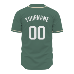 Custom  Green White Khaki Personalized Fashion Classic Style Design Authentic Baseball Jersey