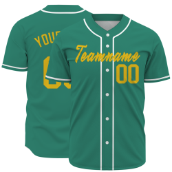 Custom  Green Yellow - White Personalized Fashion Classic Style Design Authentic Baseball Jersey