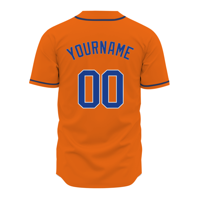 Custom  Orange Navy Blue Black Authentic Baseball Jersey Personalized Fashion Design Classic Style