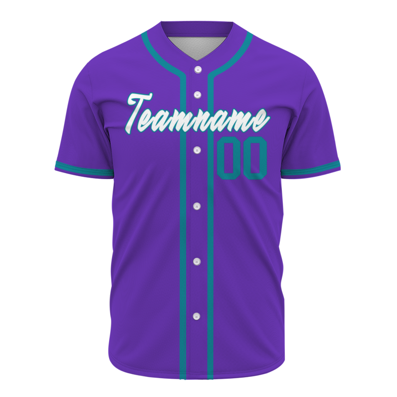 Custom  Purple Blue-White Authentic Baseball Jersey Personalized Fashion Design Classic Style