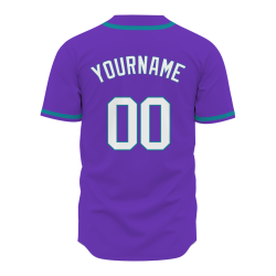 Custom  Purple Blue-White Authentic Baseball Jersey Personalized Fashion Design Classic Style