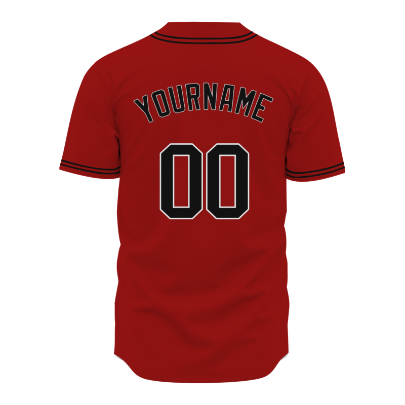 Custom Red Black  Authentic Baseball Jersey Personalized Fashion Design Classic Style
