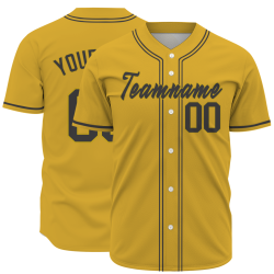 Custom Royal Yellow Black Classic Style Authentic Baseball Jersey