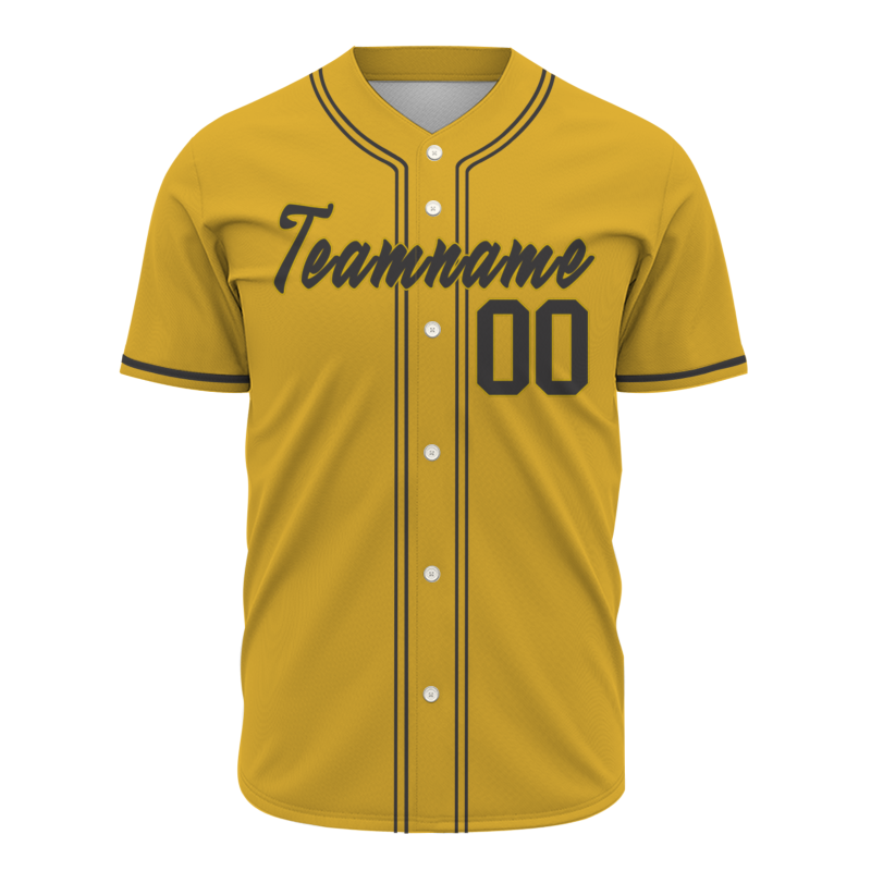 Custom Royal Yellow Black Classic Style Authentic Baseball Jersey