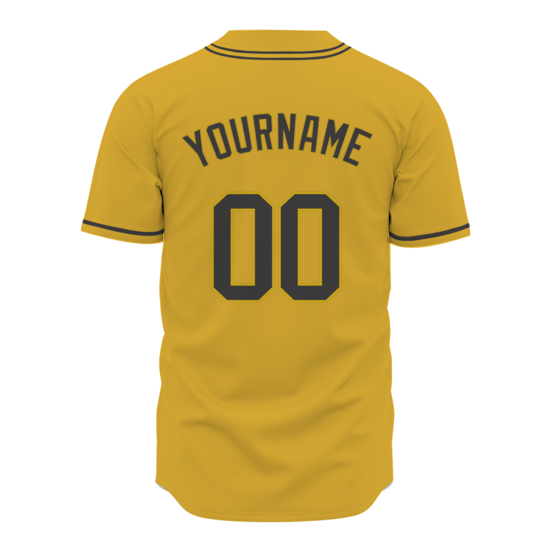 Custom Royal Yellow Black Classic Style Authentic Baseball Jersey