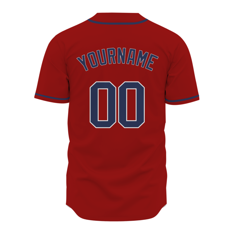 Custom Red Navy Blue Black Classic Style Authentic Baseball Jersey