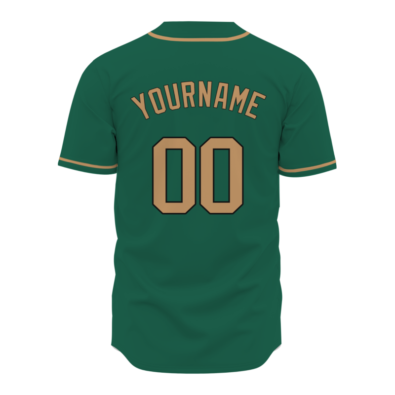 Custom Green Brown Classic Style Authentic Baseball Jersey