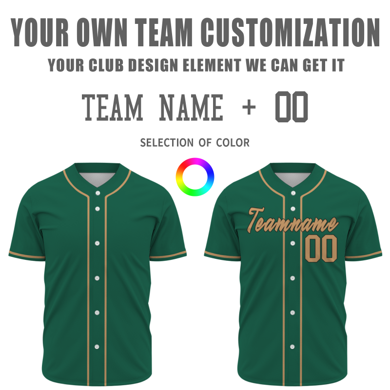 Custom Green Brown Classic Style Authentic Baseball Jersey