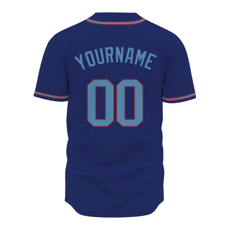 Custom Purple Blue Classic Style Fashion Design Full Button Baseball Jersey