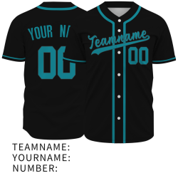Custom Black Blue Personalized Classic Style Authentic Baseball Jersey