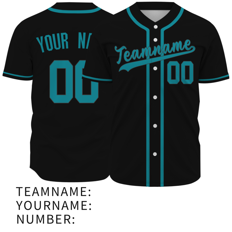 Custom Black Blue Personalized Classic Style Authentic Baseball Jersey
