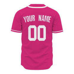 Custom Pink White Classic Style Authentic Baseball Jersey