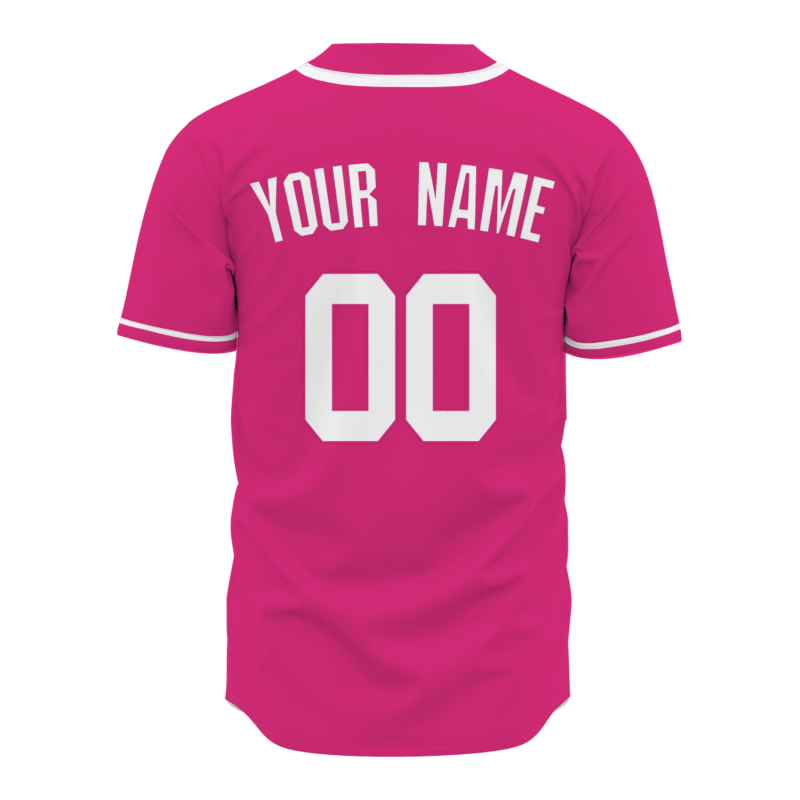 Custom Pink White Classic Style Authentic Baseball Jersey