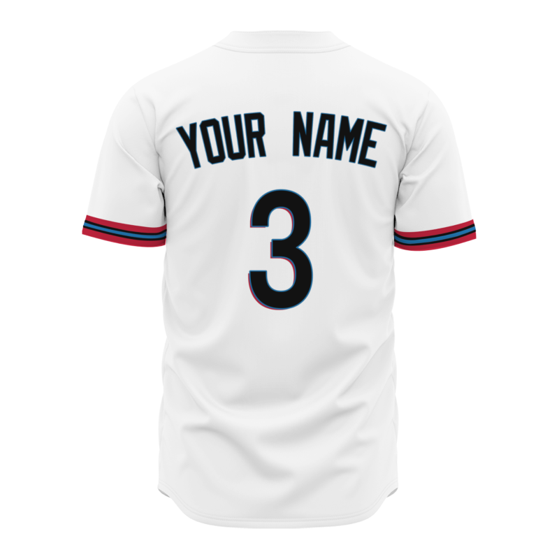 Custom White Red Black Classic Style Authentic Baseball Jersey