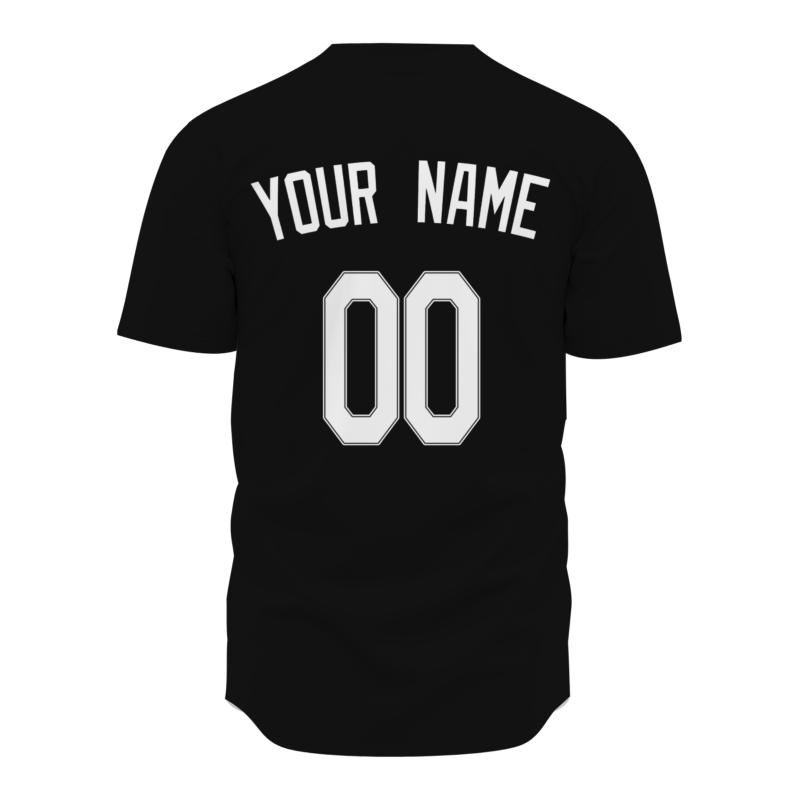 Custom  Black Orange Green White Fashion Design Classic Style Button Down Baseball Jersey