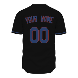 Custom  Black Red Blue Fashion Design Classic Style Button Down Baseball Jersey