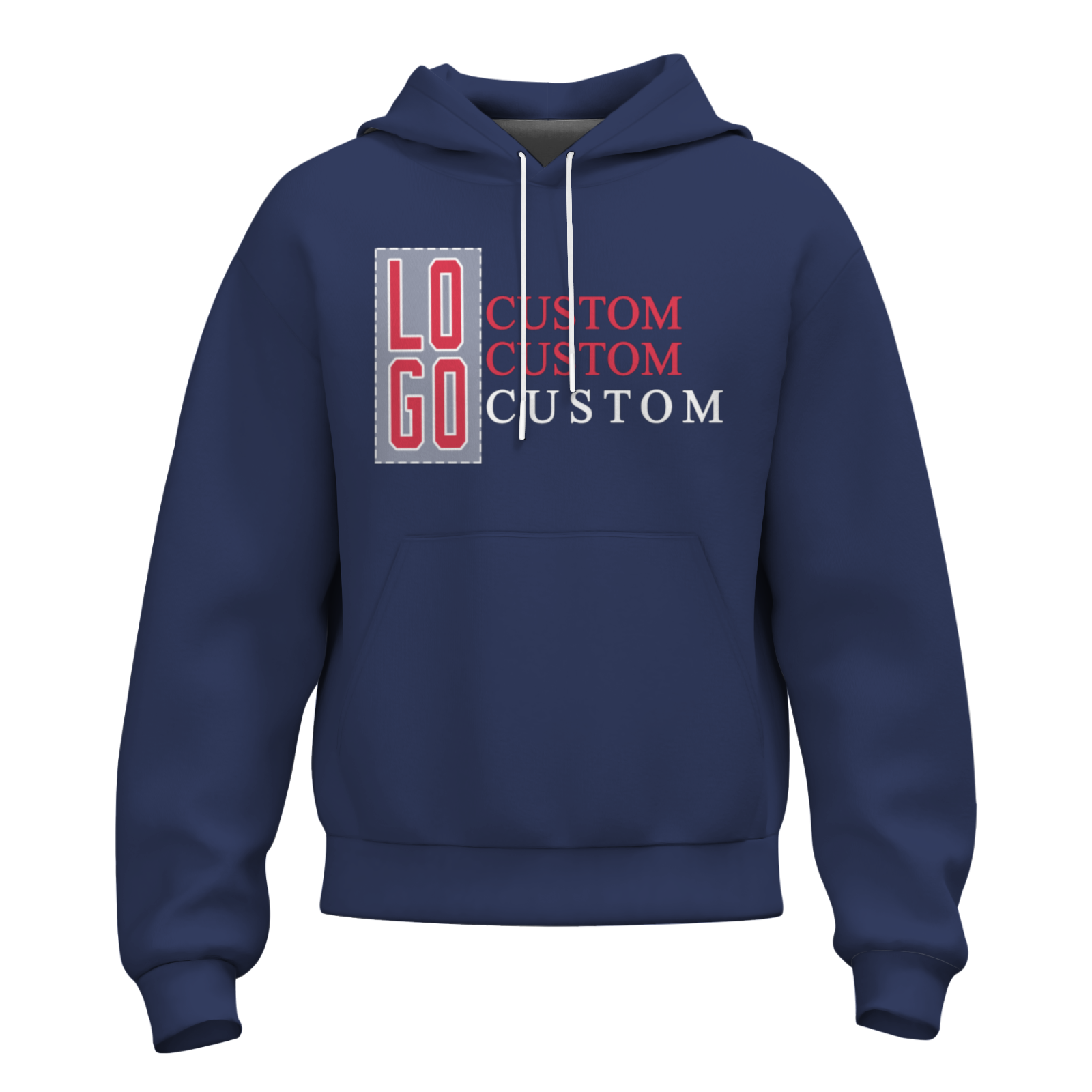 Custom Blue Violet Red-White Classic Style Personalized Sport Pullover Hoodie