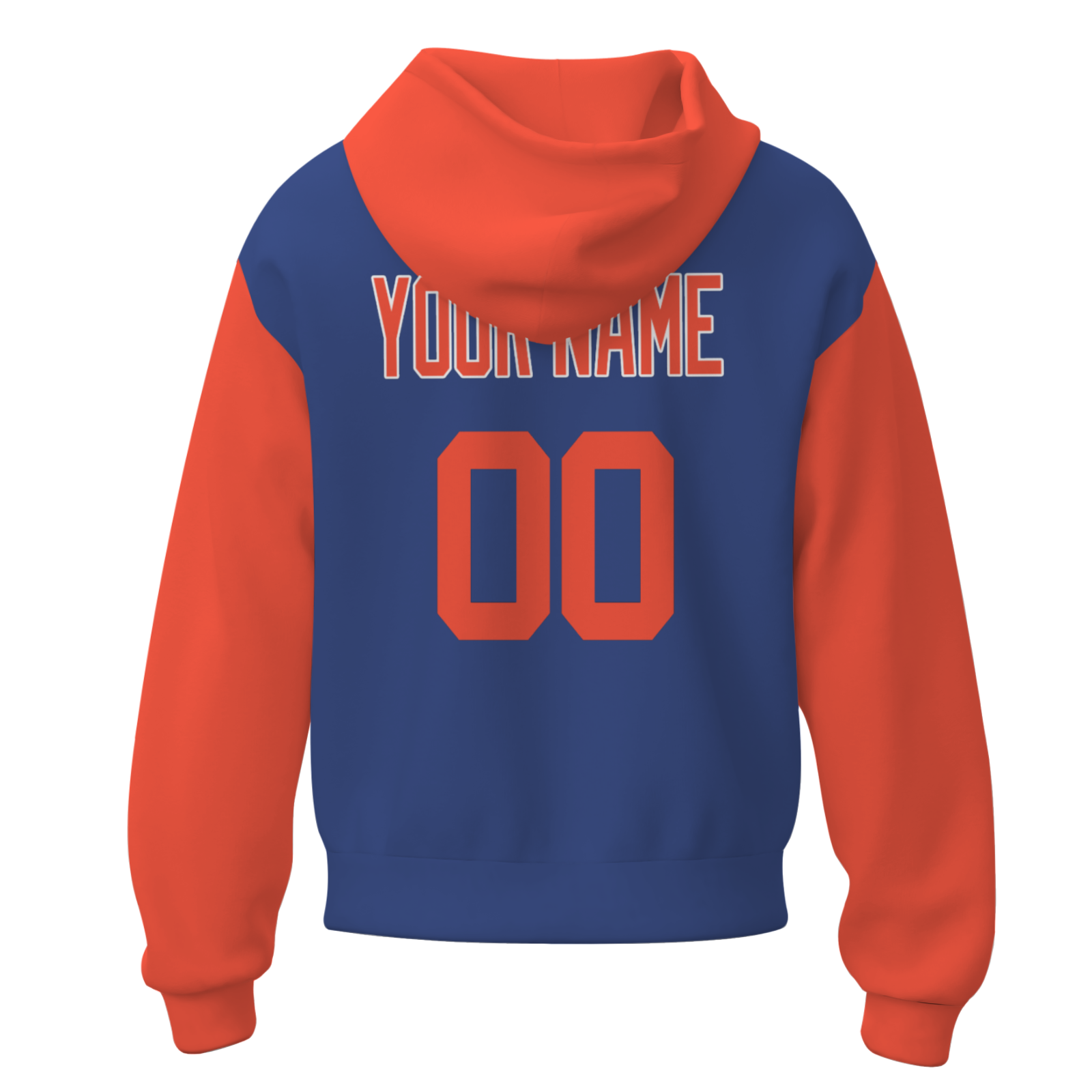 Custom Navy Orange Orange-White Classic Style Pullover Sport Fashion Hoodie Uniform