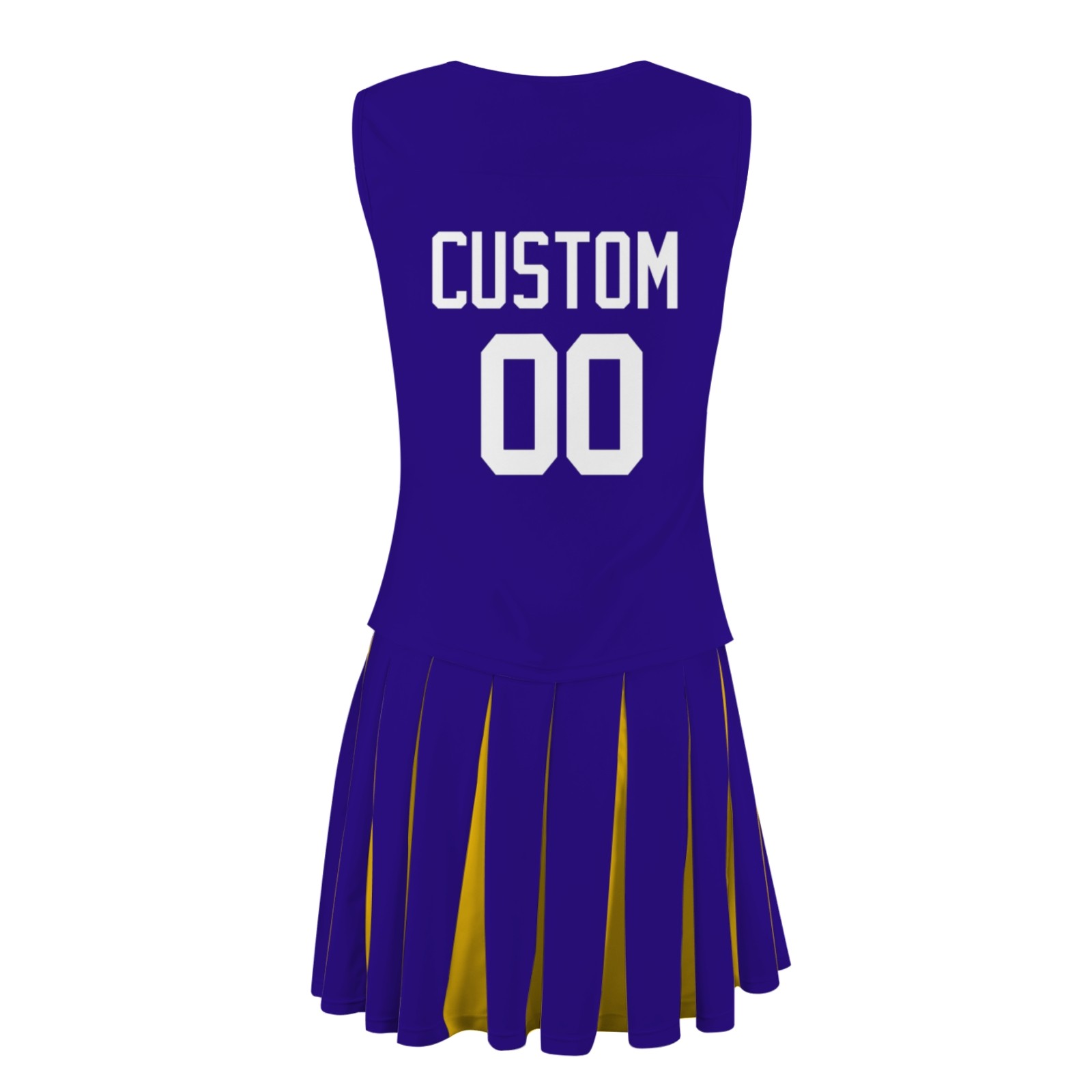 Custom Violet White Fashion Authentic Cheerleader Uniform