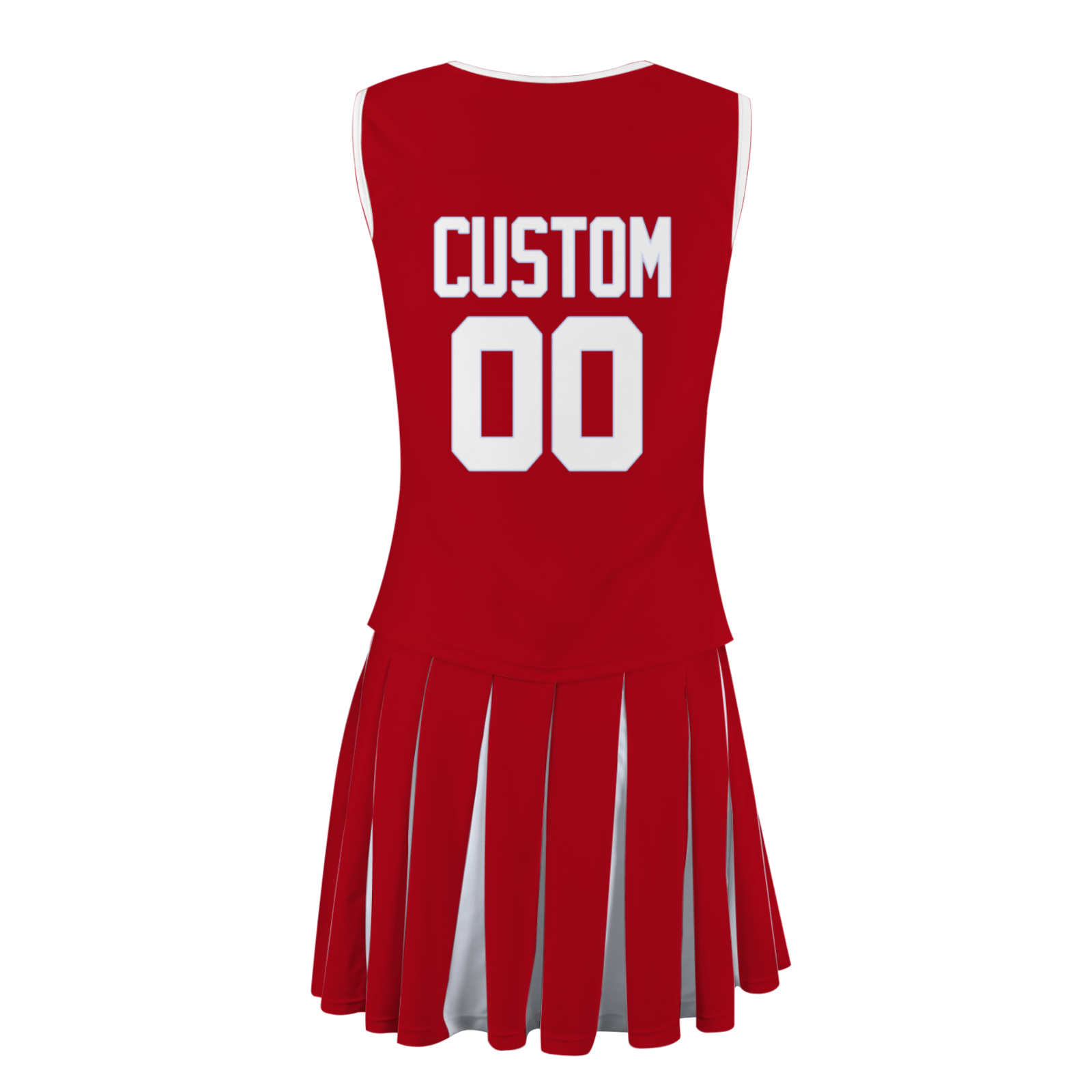 Custom Red White Modern Style Fashion Durable Cheerleader Outfit